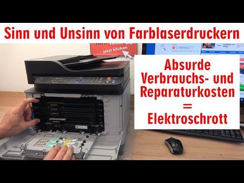 Sinn und Unsinn von Farblaserdruckern - Absurde Verbrauchskosten = Elektroschrott