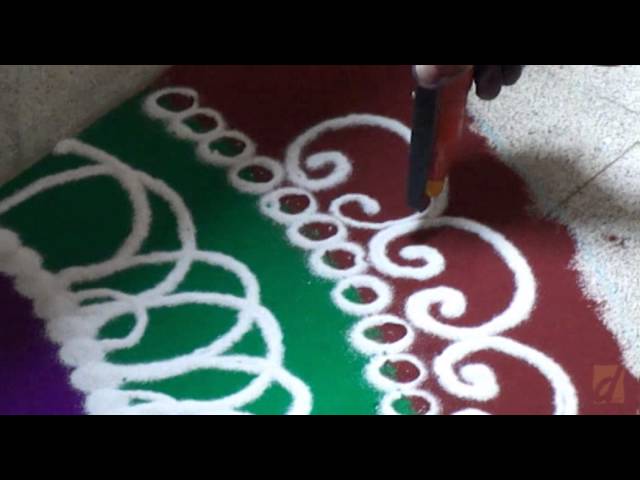 Sanskar Bharati rangoli design by Ketan Sawant - video 2