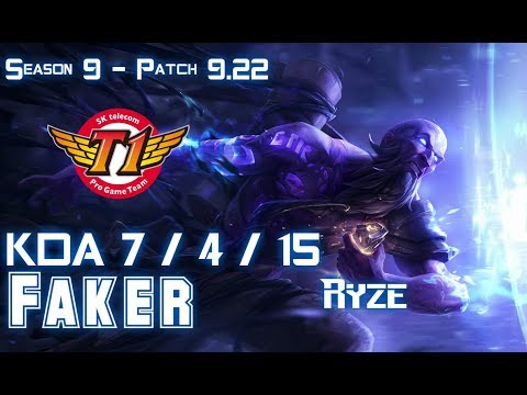 SKT T1 Faker RYZE vs NOCTURNE Mid - Patch 9.22 KR Ranked