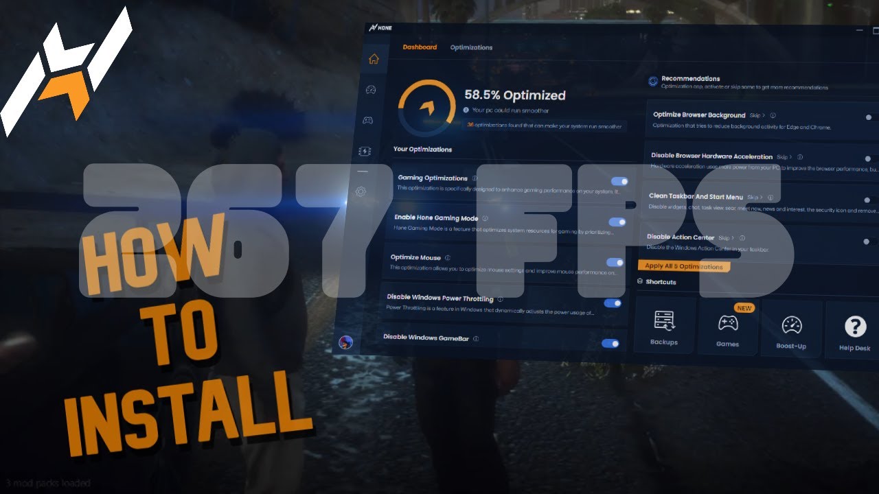How To Install Hone! The BEST PC Optimizer!!!
