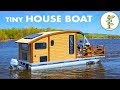 Woodworker Builds The Perfect Tiny House Boat for Life on the Water