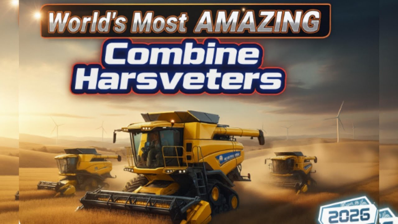 🔥 Top 10 GIANT Combine Harvesters 🚜 Most Advanced Agricultural Machines (Part 1/10)