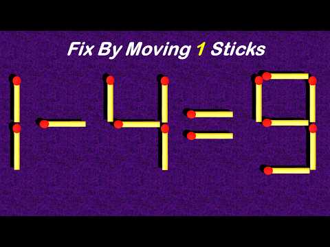 🔥🧠 Brain Blaze: Matchstick Puzzles to Ignite Your Cognitive Fitness! 1-4=9
