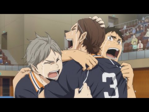 Haikyuu!! Karasunos reaction to their victory(S3)
