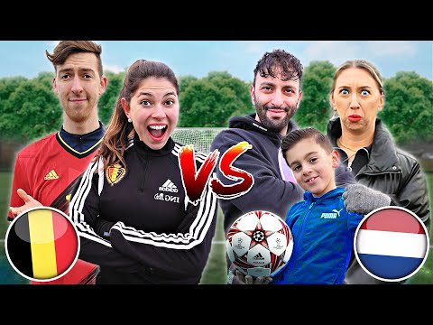 GEKKE VOETBAL CHALLENGE vs FAMILIE LAKAP - BELGIE vs NEDERLAND #393