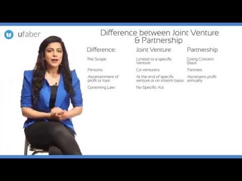 Difference between Joint Venture and Partnership - What makes them unique - Part 1 - CA(CPT)