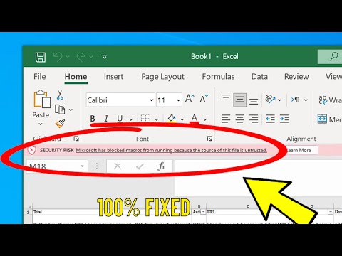 Microsoft has blocked macros from running because the source of this file is untrusted Excel - FIX ✅