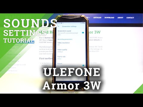 How to Adjust Screen Recorder Sounds in Ulefone Armor 3W - Sounds Settings