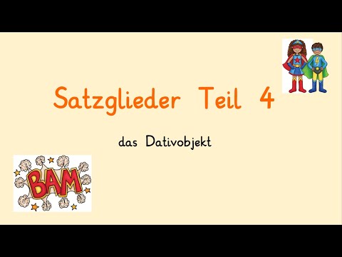 The dative object - sentence elements explained simply (Part 4)