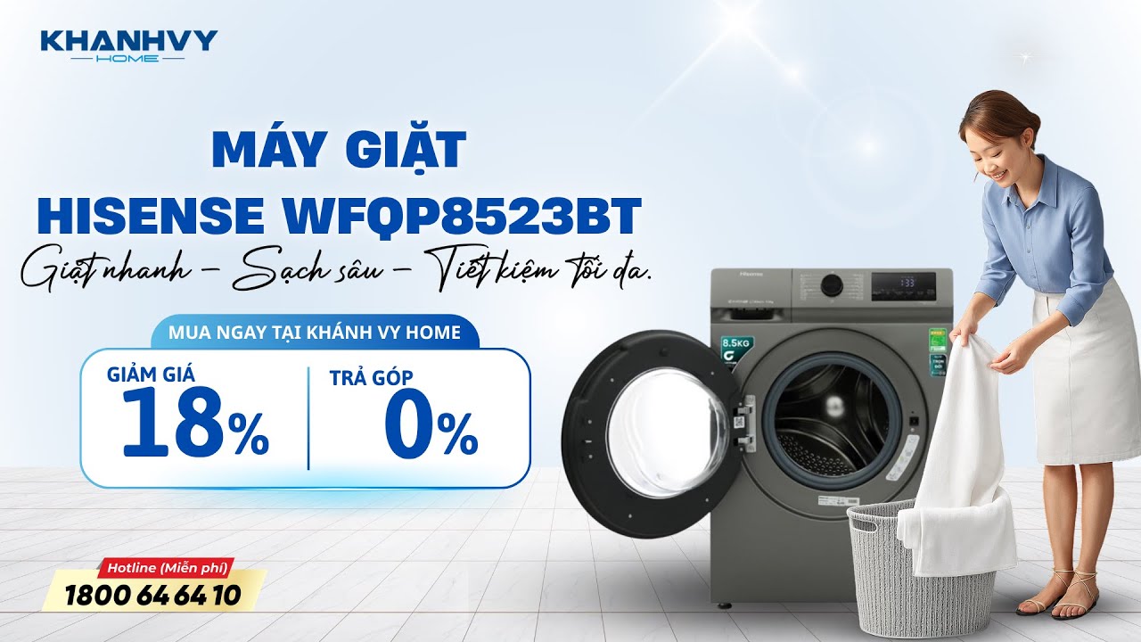 Máy giặt Hisense WFQP8523BT 8.5 kg