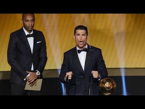Cristiano Ronaldo scream Ballon d'or 2014 celebration
