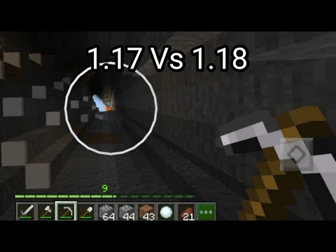 Digging straight down in 1.17 Vs 1.18 #minecraft #shorts