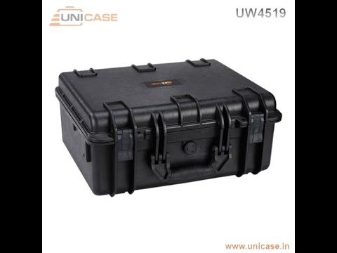 Black hard protective plastic equipment case, 481 x 434 x 21...
