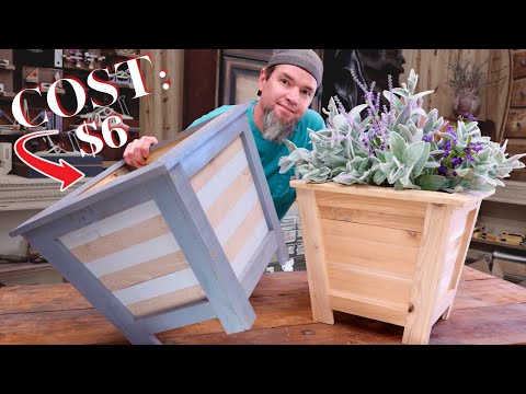 The $6 Three Picket Planter - Low Cost High Profit - Make Money Woodworking