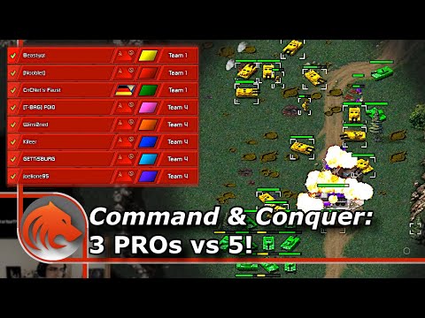 Pro Players 3 vs 5 Players in Command & Conquer: Remastered!