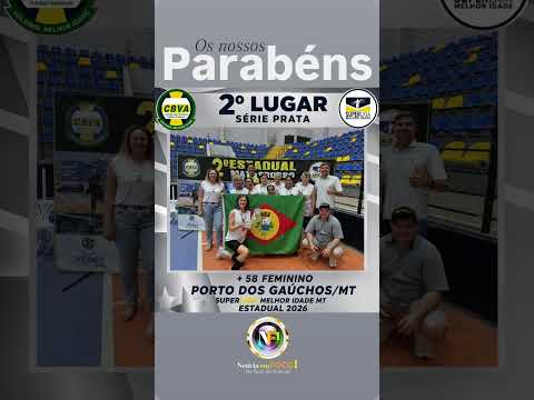 PORTO DOS GAÚCHOS É VICE-CAMPEÃO ESTADUAL DA SUPER LIGA/MT +58 FEMININO SÉRIE PRATA