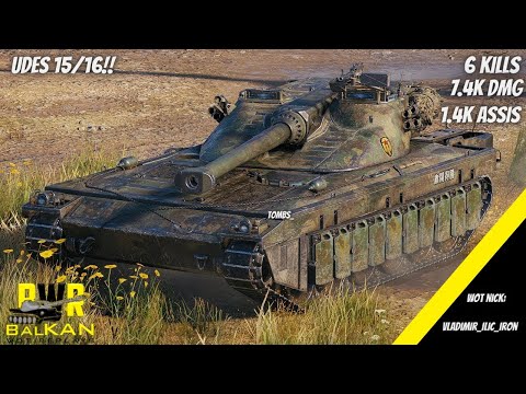 Udes 15/16 - Damage 7.4k Assist 1.4k 6 Kills - World of Tanks