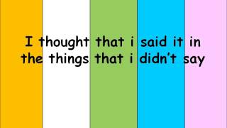 Adam Lambert - Things That I Didn&#39;t Say Lyrics