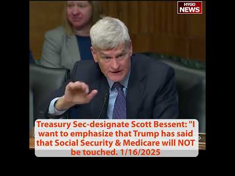 Bessent: We do not have revenue problem, we have spending problem, Social Security Medicare NOT be