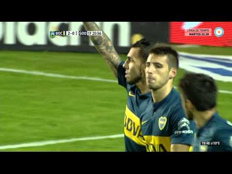 Gol de Tevez. Boca 2 - Godoy Cruz 0 | Primera División 2015 - Fecha 21