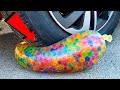 EKSPERIMEN MOBIL Vs BALON BESAR WATER BEADS MENGHANCURKAN BARANG RENYAH DAN LEMBUT DENGAN MOBIL