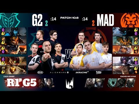 G2 Esports vs Mad Lions - Game 5 | Round 1 PlayOffs S10 LEC Spring 2020 | G2 vs MAD G5