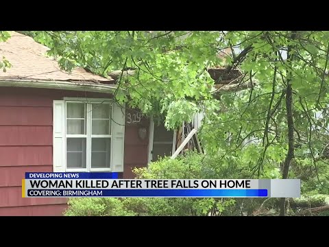 Woman killed after tree falls on her home in Birmingham