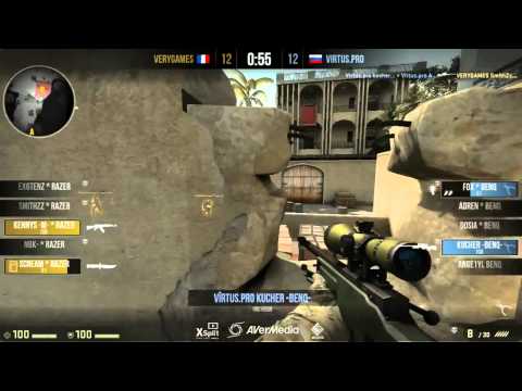 CS GO: MUST SEE Fnatic Frag Out VeryGames vs Virtus pro kucher amazing 3 awp kills de_dust2