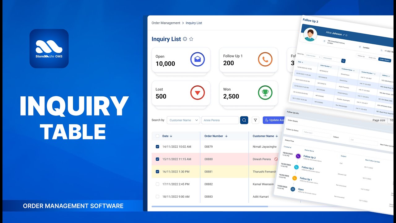 Storemate OMS course — Inquiry Table