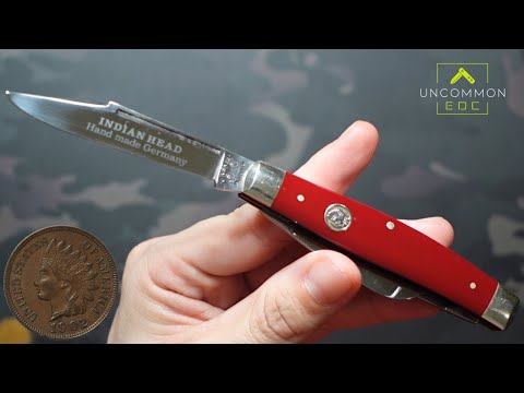 3 Decade Old Vintage Stockman! C.Risner Indian Head 3 Blade Stockman