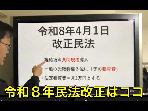 R8年民法改正箇所はココです♪概要欄にPDF添付↓子の養育費と一般先取特権など解説☆ 行政書士試験対策