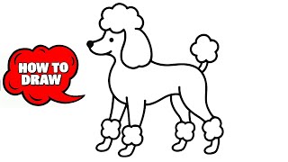 How to Draw a Poodle | Easy Poodle Drawing Tutorial for Beginners!