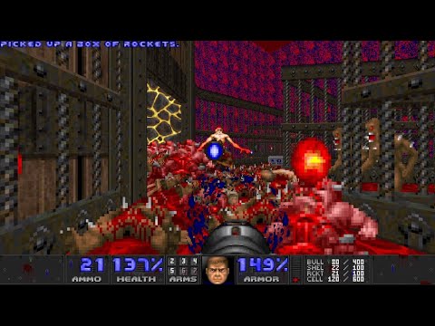 Doom II - Realm of Chaos: 25th Anniversary Edition - MAP24: Burnt Guts (Ultra-Violence 100%)