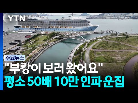 "부캉이 보러 왔어요"...평소 50배 10만 인파 운집 / YTN