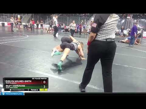 122 Lbs 1st Place Match - Riley Hanrahan, Team Wisconsin Vs Evelyn Holmes-Smith, Team Alabama 74cd