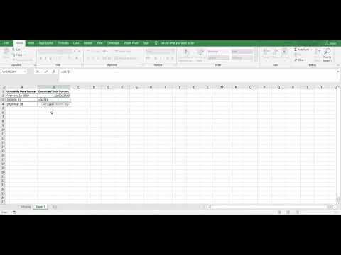 Convert different types of DATE text strings into date format in EXCEL