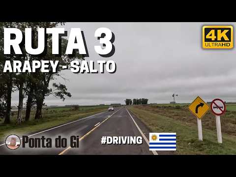 Del agua termal al asfalto | Camino a Salto por la Ruta 3 #DRIVING 4K 2026 - URUGUAY