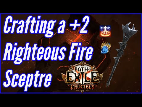Profit Crafting a +2 Righteous Fire Sceptre | Path of Exile 3.21 Crucible League