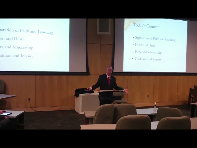 Thumbnail for video titled: Dr. Dockery — Developing a Theology for Christian Education, Spring 2014