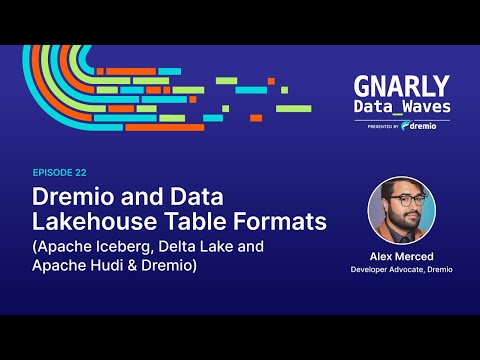 EP22 - Dremio and Data Lakehouse Table Formats (Apache Iceberg, Delta Lake and Apache Hudi & Dremio)