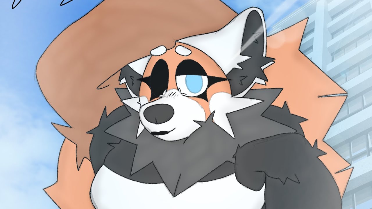 Furry red panda girl (IbisPaint Speed Paint)