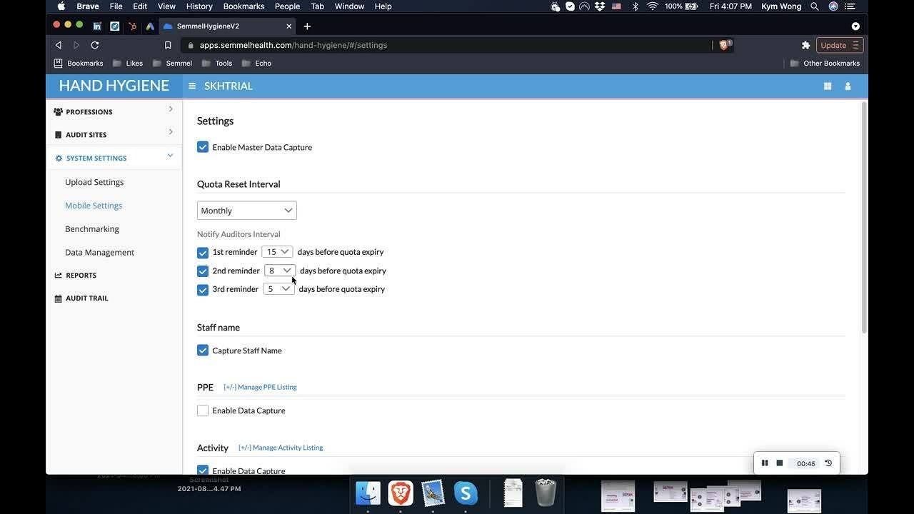 How to set up audit reminders