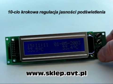 AVT513 ZEGAR ZE 100-LETNIM KALENDARZEM I 2-KANAŁOWYM TERMOMETREM