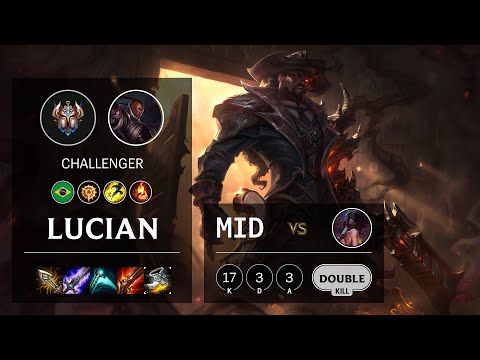 Lucian Mid vs Akali - BR Challenger Patch 10.16