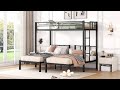 Twin XL Over Twin Twin Metal Triple Bunk Bed