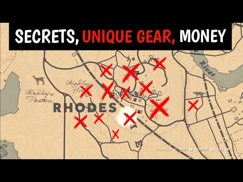 20 Secrets, Unique Gear, Weapons & Money In Rhodes - Red Dead Redemption 2
