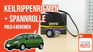 Youtube thumbnail of video "Wie Polo 4 1.4 Keilrippenriemen mit Spannrolle wechseln 🚗"