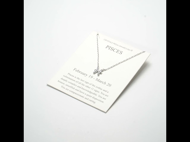 Vídeo relacionado con Philip Jones Collar con signo zodiacal Aries y tarjeta de cita con cristales de Zircondia