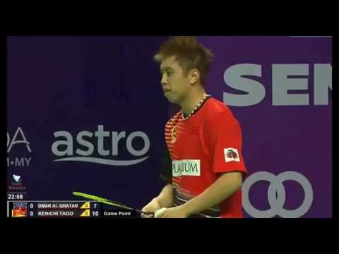 Kenichi TAGO vs Muhammad Umar Al Qhatab    Badminton Malaysia Purple League 2016 2017✔