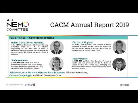 CACM Annual Report 2019 webinar  -  8th session: Conclusion